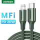 Кабель Ugreen US304/80564 USB Type-C-Lightning 1м Зеленый - изображение 2