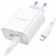 Сетевое зарядное устройство СЗУ с кабелем Type-C to Lightning Borofone BA73A Young PD35W(2 Type-C)White (BA73ACLW) - изображение 2