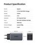Зарядний пристрій Ugreen 65W GaN Fast Charger для MacBook/HP/Dell/Lenovo/Asus - зображення 2