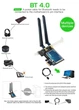 Сетевая карта Fenvi FV-AC1200 WiFi+BT 4.0, сетевая карта PCI-E Intel 7265 - изображение 5