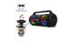 Мощная портативная bluetooth колонка BKK-88 boombox, LED, микрофон 20 ватт - изображение 4