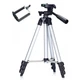 Штатив металлический универсальный Tripod 3110 Silver портативный для телефона и фотоаппарата - изображение 1