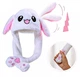 Шапка, що світиться біла Pikachu toys soft toys with led з рухомими вушками - зображення 3