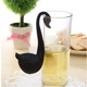 Ситечко для заваривания чая Tea Strainer "Лебедь", пластмассовое, черное - изображение 2