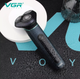 Аккумуляторная водонепроницаемая электробритва роторная VGR 5W USB с плавающими головками - изображение 11