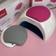 Лампа для маникюра SunUv SUN 2C original 48вт с тремя сменными накладками, с кварцевыми диодами 2 поколения, бело-розовая - изображение 2