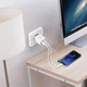 Мережевий зарядний пристрій Choetech C0030EU-WH 2 USB 5 В/2 А (C0030 EU) - зображення 3