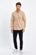 Рубашка джинсовая однотонная Trend Collection 18306-2 песочный (A.BEJ) S - изображение 2