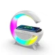 Портативна колонка Bluetooth 3в1 SUNROZ WirelessCharger R99 з RGB нічником та бездротовою зарядкою Білий - зображення 3