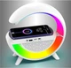 Портативна колонка Bluetooth 3в1 SUNROZ WirelessCharger R99 з RGB нічником та бездротовою зарядкою Білий - зображення 4