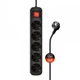 Мережевий фільтр СolorWay CW-PSEA55BK 5 розеток 5м 10А чорний - зображення 1