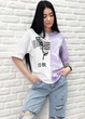 Двухцветная футболка "Butterfly", лавандовый 42-44 - изображение 3