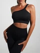Женский костюм для фитнеса Whatiwear с утяжкой и эффектом Push Up (Пуш Ап) черный L (1356-black-L) - изображение 3