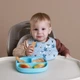 Тарелка детская силиконовая секционная на присоске ( Baby BLUE ), посуда для детей - изображение 2