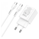 Сетевое зарядное устройство Hoco N28 PD20W+QC3.0 (20W) + кабель Type-C to Type-C - White - изображение 2