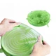 Набір силіконових кришок для посуду Super stretch silicone зелені 6 шт - зображення 2