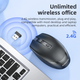 Wireless Миша Borofone BG7 2.4G optical, 1000-1600 DPI, 1хАА Чорний - зображення 5