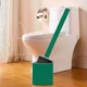 Гнучка силіконова щітка-йоржик для унітазу з тримачем Cleaner Brush 217 Зелений - зображення 1