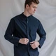 Піжама Чоловіча - Варена Бавовна- XXL (штани + сорочка) Leglo Navy - Синя - зображення 2