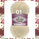 Турецкая пряжа для вязания Alize COTTON GOLD (Котон Голд) полухлопок 1 молочный - изображение 1