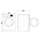 Пральна машина Whirlpool фронтальна, 10кг, 1400, A+++, 60см, дисплей, пара, інвертор, люк чорний, білий - изображение 8