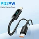 Кабель Essager Type-C Lightning PD 29w 1м Iphone (с дисплеем) Black - изображение 3