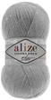 Турецька пряжа для в'язання Alize Angora gold Star з паєтками 21 сірий - зображення 1