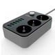 Фільтр мережевий подовжувач Ldnio SE3631, 3 Розетки + 6 USB, 1,6 м, перетин 3х0,75мм, Black/White (SE3631) - зображення 3