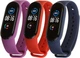 Комплект ремінців MRK для Xiaomi Mi Band 5/6/7 Galaxy три ремінці + металева кнопка (mrk7766) - зображення 4