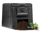 Садовый компостер пластиковый Keter E-Composter 470L черный, с основанием (17186362) - изображение 2