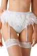 Пояс для чулок с перьями Art of Sex Sweet Angel one size Белый - изображение 1