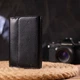 Женский вертикальный кошелек из натуральной кожи с монетницей CANPELLINI Черный (bg215fash91) - изображение 13