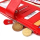 Вертикальный Женский кошелек из натуральной кожи CANPELLINI Wallet 21640 Красный - изображение 6