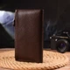 Женский вертикальный кошелек из натуральной кожи с монетницей CANPELLINI Коричневый большого размера (bg216fash42) - изображение 10