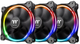 Zestaw wentylatorów Thermaltake Riing 12 LED RGB Radiator Fan Sync Edition (zestaw 3 wentylatorów) Black (CL-F071-PL12SW-A) - obraz 1