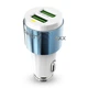 Автомобильное зарядное устройство для телефона (АЗУ) USB Ldnio 2 x USB-A 5V/2.1A 10.5W Blue (C403) - изображение 1