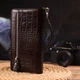 Функциональное портмоне клатч из натуральной кожи CANPELLINI 21536 Коричневое - изображение 6