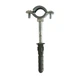 Хомут в сборе CR 1/2″ (20-23мм) с винтом-шурупом 8*80 и дюбелем в уп., серый - изображение 1