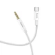 Кабель перехідник адаптер Type-C на Mini-jack 3.5 (AUX) HOCO Digital Audio Conversion Cable (1m, DAC). White - зображення 1