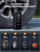 Портативный насос для накачки шин AstroAI Tire Inflator с аккумулятором 6600 мАч и шнуром постоянного тока - изображение 6