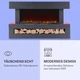 Електрокамін Klarstein Studio Light & Fire 3 Smart WiFi Fireplace Сірий - изображение 5
