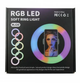 Кільцева RGB лампа 20 см LED MJ20 Black - зображення 4