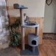 Устойчивая когтеточка для котиков, кошки с домиком гамаком 140*60*50см - изображение 3