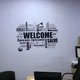 Вінілові наклейки Welcome (текстова наклейка Ласкаво просимо текст на стіну) глянець 970х690 мм - зображення 3