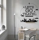 Вінілові наклейки Let's go travel (текстова наклейка подорожі текст на стіну) глянець 1120х1200 мм - зображення 2