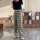 Коричневые брюки в клетку с высокой посадкой One size - изображение 1