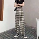 Коричневые брюки в клетку с высокой посадкой One size - изображение 2