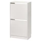 Тумба для взуття 2 відділи IKEA BISSA білий 49x93 см 705.302.56 - зображення 1