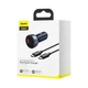 Автомобільний зарядний пристрій Baseus Particular Digital PPS 65W USB + Type-C 5A + Кабель Type-C to Type-C (100W 20V/5A 1м) Швидка зарядка QC 4.0+PD 3.0 Зарядка в авто Black - зображення 11