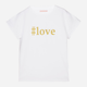 T-shirt damski luźny KOLORLI Love One Size Biały (5903738175000) - obraz 2